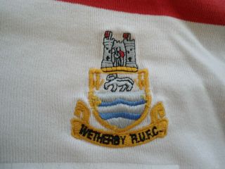 VINTAGE WETHERBY RUGBY MATCH WORN SHIRT JERSEY SIZE MED 2