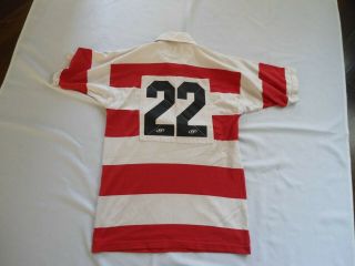 VINTAGE WETHERBY RUGBY MATCH WORN SHIRT JERSEY SIZE MED 3