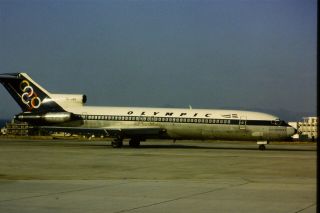 35mm Colour Slide of Olympic Airways Boeing 727 - 284 SX - CBB at Athens 3