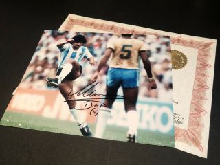 Diego Maradona Argentina Signed Authentic Autograph With