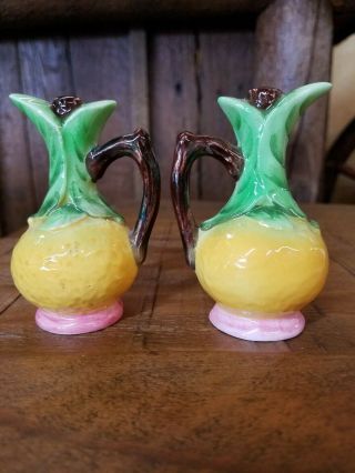 Vintage salt and pepper shakers 1780 Anthropomorphic PY Fruit Vases 3