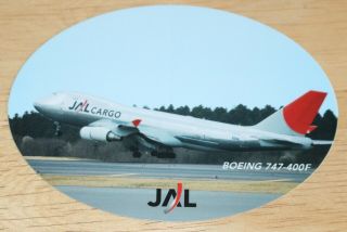 Old Jal Japan Airlines Cargo Boeing 747 - 400f Airline Sticker