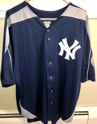 Majestic Derek Jeter Ny Yankees Baseball Number Retirement Jersey 2 T - Shirt Xl
