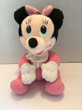 Vintage 1984 Disney Babies 7 " Playskool Pink Minnie Mouse Plush Stuffed Animal