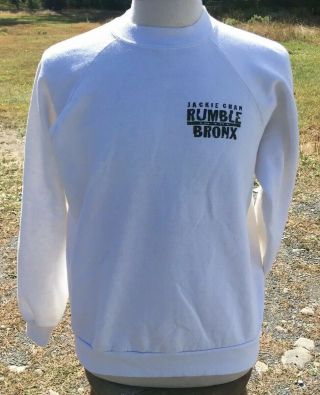 Vtg 90s 1996 Jackie Chan Rumble In The Bronx Promo Crewneck Pullover Sz Xl