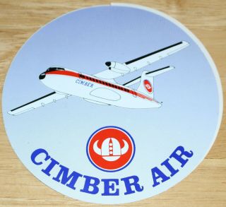 Old Cimber Air (denmark) Atr42 Airline Sticker