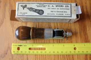 Ca Myers Co Sewing Awl Vintage For Leather Or Canvas In Vintage Box