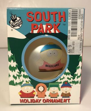 Vintage 1998 South Park Cartman Beefcake Christmas Holiday Ornament Comedy