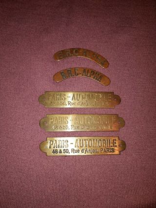Vintage Paris Automobile B.  R.  C - Alpha Signs