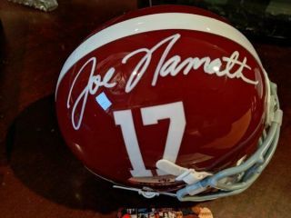 Joe Namath Signed Alabama Crimson Tide Mini Helmet