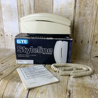 Gte Styleline Gte Rotary Wall Telephone Dial Handset Model 900 Vintage 80s