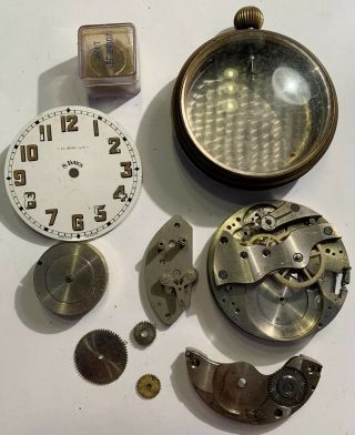 Vintage Swiss Made Goliath Pocket Watch For Spares