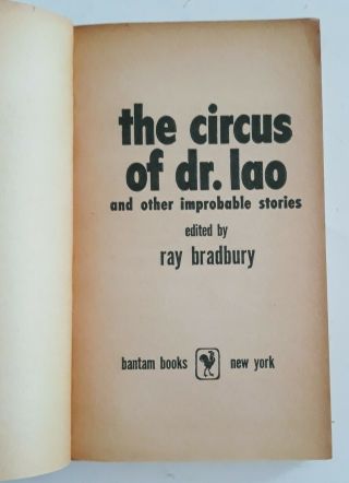 ☆ Vintage THE CIRCUS OF DR.  LAO WIERD FANTASY FICTION PAPERBACK RAY BRADBURY 2