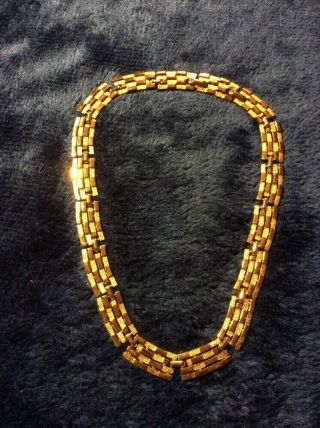 Stunning Vintage Trifari Jewellery Gold - Tone Necklace