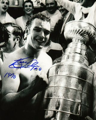Ken Hodge Autograph Signed 8x10 Photo Boston Bruins Stanley Cup 1970