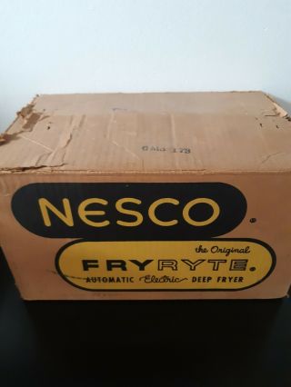 Nesco Fryryte Automatic Electric Deep Fryer Vintage Chrome No N - 140