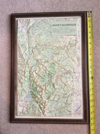 Vintage Raised Relief Rocky Mountain National Park Colorado Topo 3d Map 1983