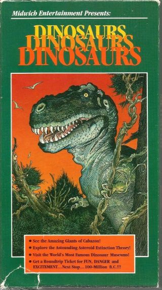 Dinosaurs Dinosaurs Dinosaurs Vhs 1987 Gary Owens Eric Boardman Animation Vtg