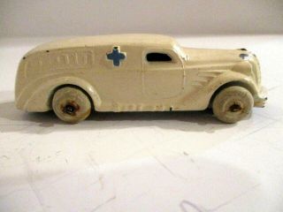 Vintage Barclay Manoil Wwii Lead Toy Soldiers.  White Ambulance