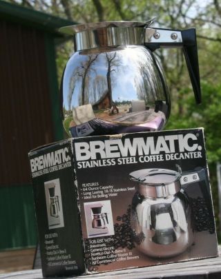 Nos Vintage Brewmatic Stainless Steel Coffee Decanter Dss - 12 64 Oz