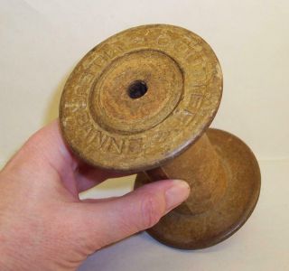 Large Vintage Cotton Thread Reel Marked Coutier Villeurbanne French Shop Display