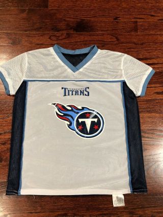 Nfl Tennessee Titans Youth Boy Medium Reversible Flag Football Jersey M
