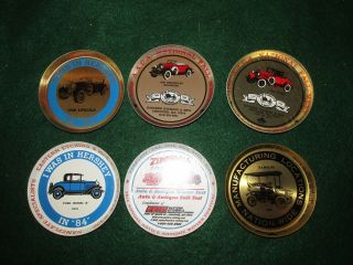 Six Different Aluminum Or Brass Coasters From Hershey/zephyrhills In The 1980 
