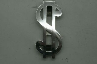 Vintage Swank Designers 925 Solid Sterling Silver Money Clip (dollar Sign)