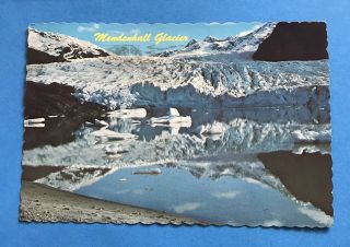 Vintage Post Cards Postcard Mendenhall Glacier Near Juneau Alaska 1982 John Rain