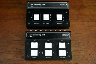 Vintage Qed 3 Way And 2 Way Stereo Tape Switching Units