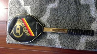 Vintage Dunlop Maxply Mcenroe Wooden Tennis Racket 4 1/2 Grip Awesome