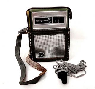 Vintage Westinghouse 6 Transistor Radio H - 707p6gpa Green W/leather Case -