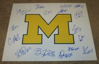 Michigan 2018 - 19 Team Signed Basketball Poster Signed By Entire Team (proof)