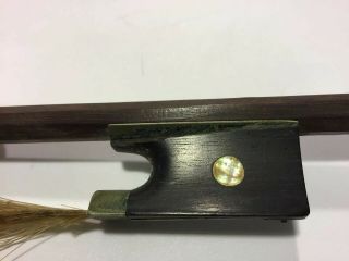 Vintage A.  Renz Signed Violin Bow Mother Of Pearl Eye