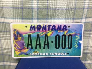 Bozeman Schools Montana Sample License Plate