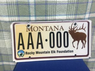 Rocky Mountain Elk Foundation Montana Sample License Plate