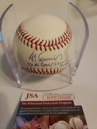 Ted Simmons Signed Autograph Romlb Baseball Jsa Auto Cardinals Inscribed