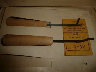 Vintage Dem Bart Gunstock Checkering Tools W/ Box 18 Lpi