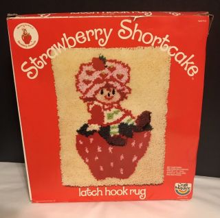 Strawberry Shortcake Hook Rug Kit Vtg Kit 20 X 27 "