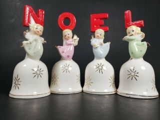 Vintage R /b Napco/ Lefton Christmas Angel Noel Bells