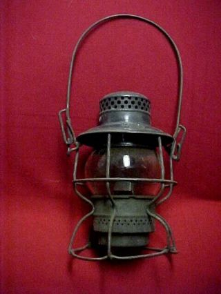 Vintage " 1925 " B & O Railroad Lantern With Clear Globe,  Armspear Mfg Co,  N Y