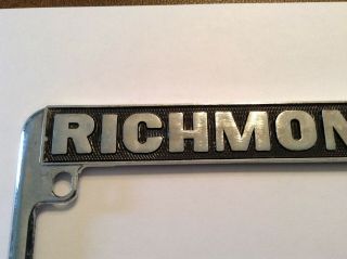 Vintage Metal Motorcycle License Plate Frame Richmond Cycle Sales,  Inc Kentucky? 2