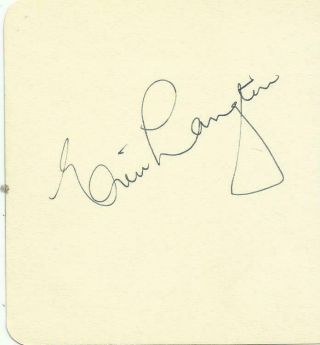 1907 - 2001 Eric Langton,  Vintage Album Page,  Originally Signed