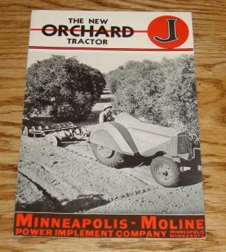 1941 ? Minneapolis - Moline Orchard J Tractor Foldout Sales Brochure