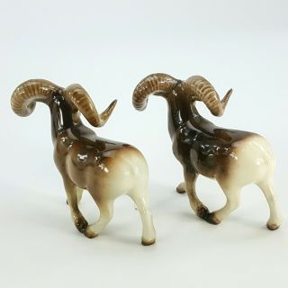 Vintage Hagen Renaker Miniature Figurine Set 2 Mountain Big Horn Sheep Ram 3
