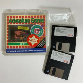Doom Vintage Pc Ms - Dos Video Game On 3.  5 " Floppy Disk Manaccom Software Ibm