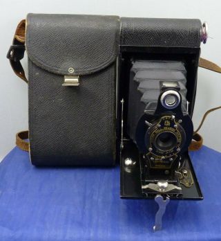 Vintage Kodak No.  2 Folding Cartridge Premo Camera With Case C 75