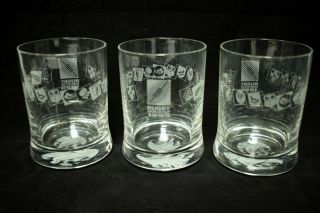 Vintage Set of 3 Commemorative Glasses RUGBY WORLD CUP 1995 - Collectors 2