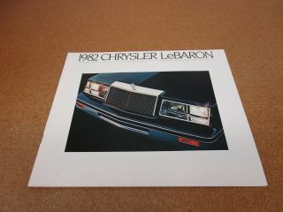 1982 Chrysler Lebaron Medallion Convertible Sales Brochure Dealer Literature