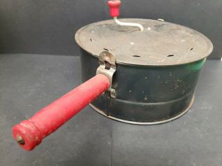 Vintage Stove - Top E - Z Corn Popper With Hand Crank Blade Camping Gear